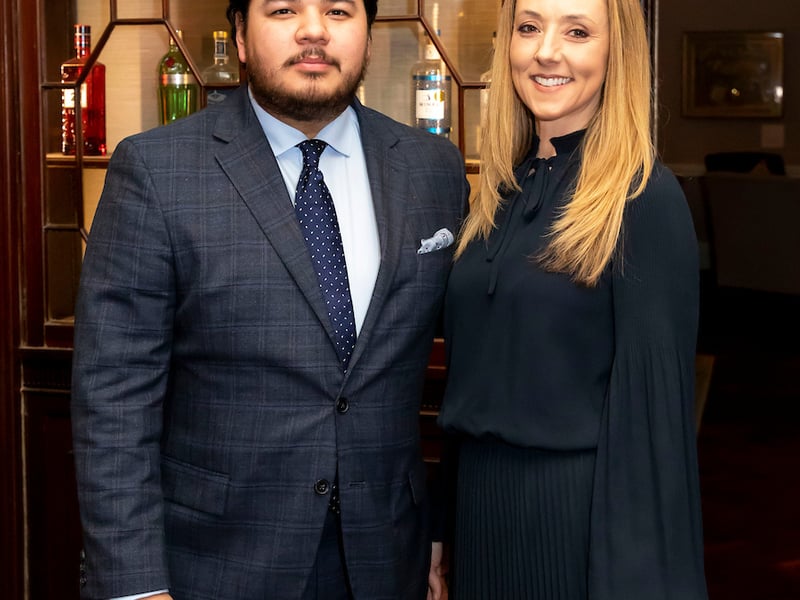  Attending the Liath and Lady Helen Dining Evening at Mount Juliet Estate. Ryon Head and Laura Head from Champagne Piaff. Photo; Mary Browne