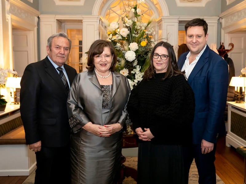  Attending the Liath and Lady Helen Dining Evening at Mount Juliet Estate. From left; Antonio, Marion, Orla and Riccardo Cavaliere of rinnucini's restaurant in Kilkenny. Photo; Mary Browne