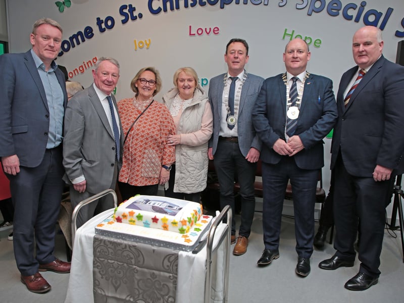Caption: Senator Micheál Carrigy, Cllr Seamus Butler, Cllr Peggy Nolan, Mary King, Cllr Gerry Hagan, Cllr Turlough McGovern and Joe Flaherty TD Picture: Shelley Corcoran