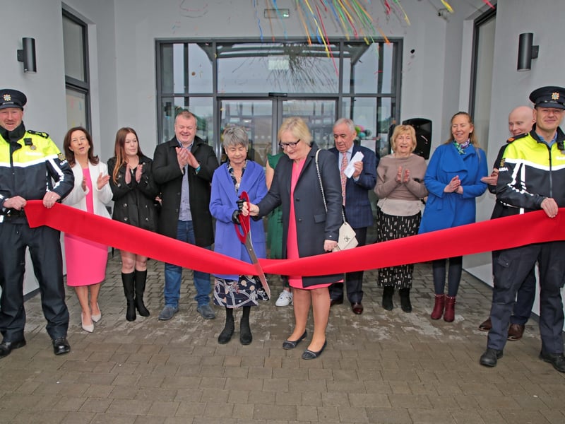 Caption: Sergeant Darren Conlon, Sheila Dinnegan, Ann O'Leary, Fergal Fennessy, Teresa Bissett, Marian McGee, Mel Donlon, Margaret Connellan, Jacinta Brady (Chairperson), Lorcan Gearty and Inspector Dave Jordan Picture: Shelley Corcoran