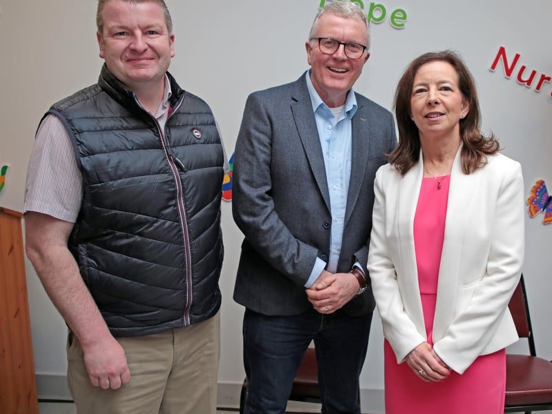 Caption: Kevin Mollaghan, Micheal O'Sullivan and Sheila Dinnegan Picture: Shelley Corcoran