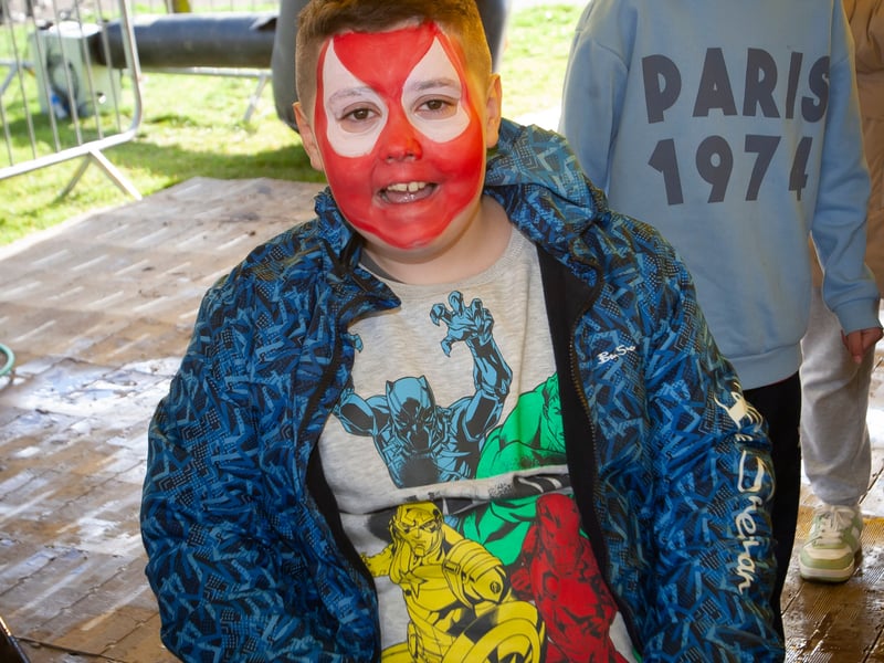 Young Shea Dobbins poses for a photo at Saturday’s Fun Day at Bull Park.