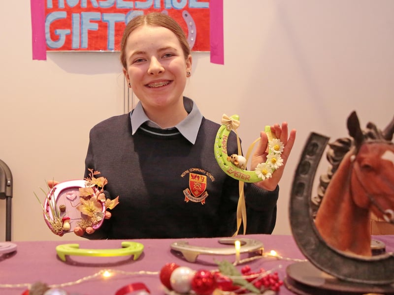 Caption: Caitlin Morris (Moyne CS) of Clip Clop Designs was the winner of the Intermediate Category at the County Final of the Student Enterprise Programme on Tuesday, March 21 in the Longford Arms Hotel Picture: Shelley Corcoran