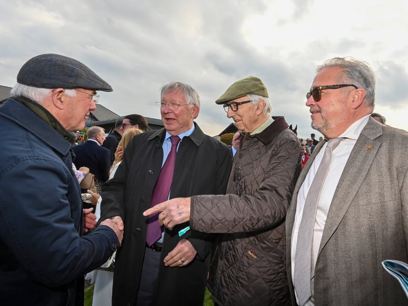PICTURES: Sir Alex Ferguson meets Ruby and Ted Walsh at Punchestown 2022