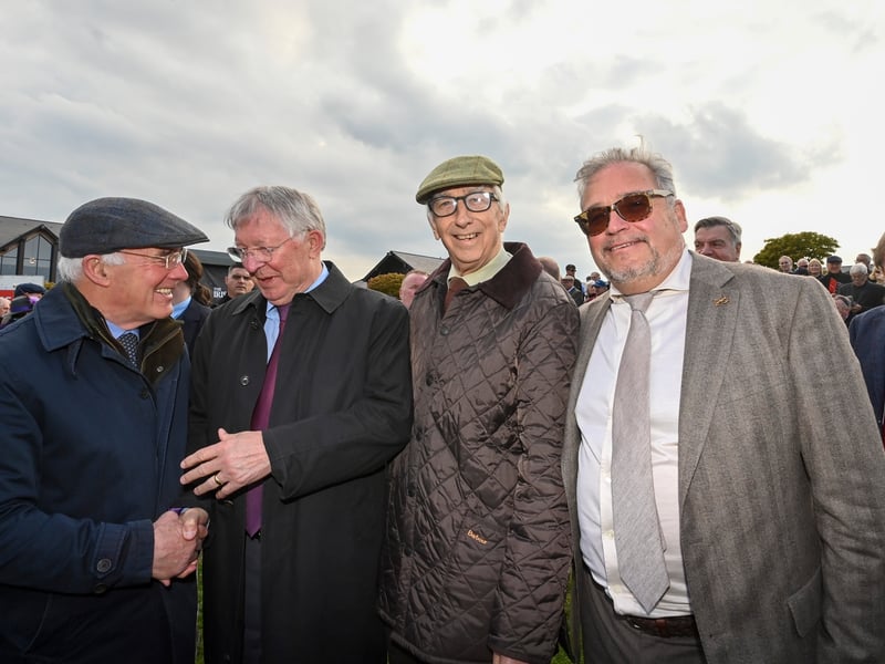 PICTURES: Sir Alex Ferguson meets Ruby and Ted Walsh at Punchestown 2022
