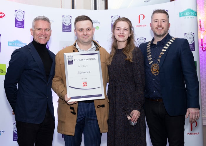 CLICK ON THE ARROWS ABOVE TO GO THROUGH THE FULL GALLERY OF PICTURES Best Café Sponsored by Illy •  Offaly winner - Meet and Fit  