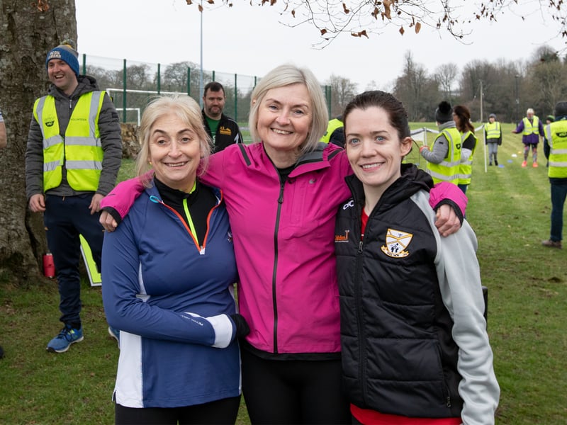 Caption: Longford parkrun played host to the Kiernan Steel Longford Operation Transformation 5k last Saturday morning, March 4 in The Mall Albert Reynolds Peace Park and enjoying the event are Mary Kelly, Jane Lyons and Blathnaid McLoughlin.  Picture: Michael Croghan Photography
