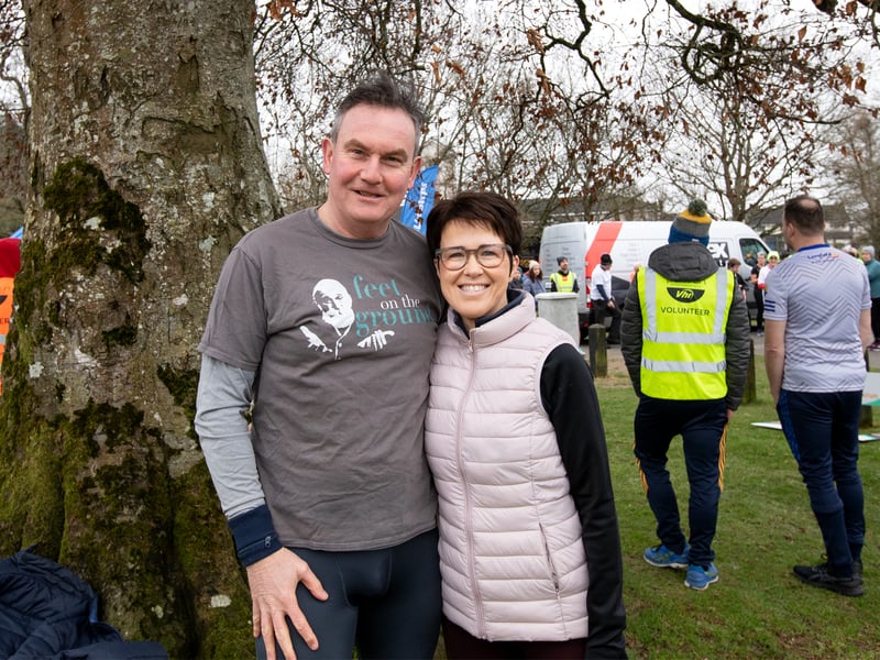 Caption: Longford parkrun played host to the Kiernan Steel Longford Operation Transformation 5k last Saturday morning, March 4 in The Mall Albert Reynolds Peace Park and pictured are the husband and wife duo of Declan and Marie Kenny. It was Declan's 100th run and Marie's first time to participate Picture: Michael Croghan Photography