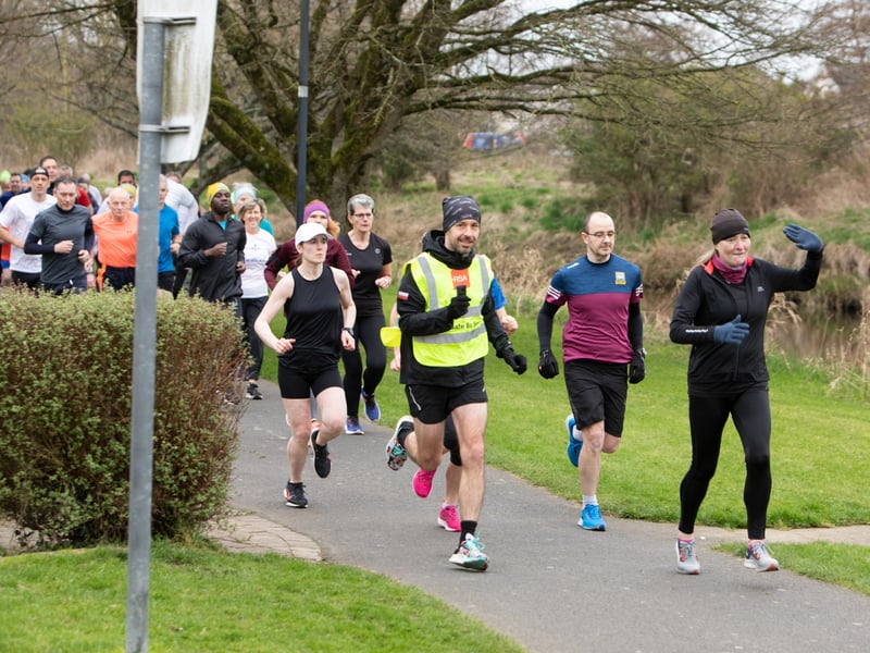 Caption: Longford parkrun welcomed four of the five RTÉ Operation Transformation leaders as it played host to the Kiernan Steel Longford Operation Transformation 5k last Saturday morning, March 4 in The Mall Albert Reynolds Peace Park Picture: Michael Croghan Photography
