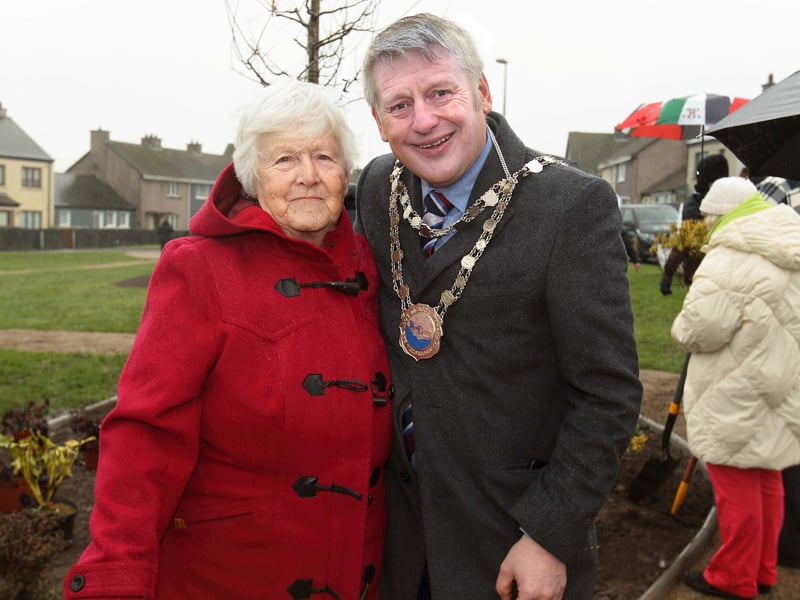 Waterford Metropolitan Mayor, Cllr. Jason Murphy pictured with Betty Gough