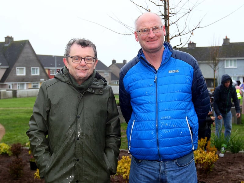 Cllr.Seamus Ryan pictured with local resident Noel Reidy