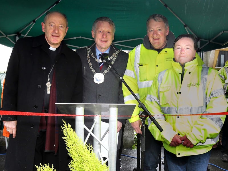 Pictured at the official opening and blessing of the St.Paul's Jubilee Community Memorial Garden were the Waterford Metropolitan Mayor, Cllr Jason Murphy, Bishop Alphonsus Cullinan, Bishop of Waterford & Lismore, John Burns, Chairperson of the Larchville Lisduggan Residents Association and Veronica D'Ambra.