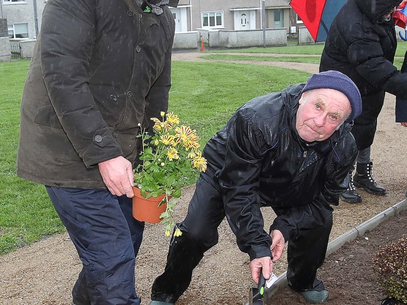 John Kennedy and John Collins got stuck into some planting on Saturday last.