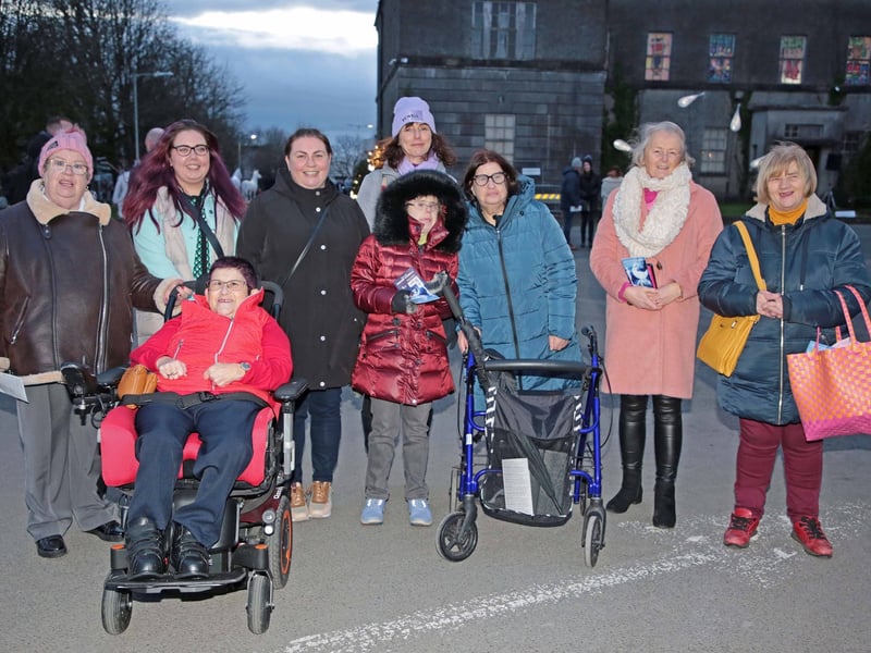 Caption: Sadie Sorohan, Shauna Carberry, Caroline Kelly, Angela Cunningham, Madeline Canning, Winnie Donlon, Margaret Foley, Claire Fitzsimons and Patrcia Carrigy at the Longford Lights Festival which saw over 200 local people from various community groups participate in the making of the Longford Lights