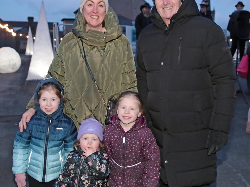 Caption: Annie, Tony, Darcy May, Jamie Leigh and Ella Rose Carr