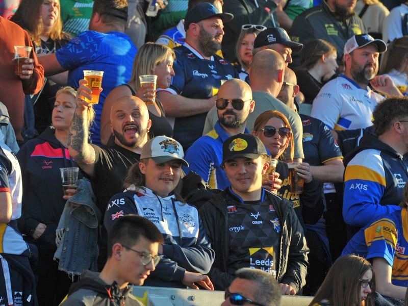 South Stand fans pictured during the match. 
