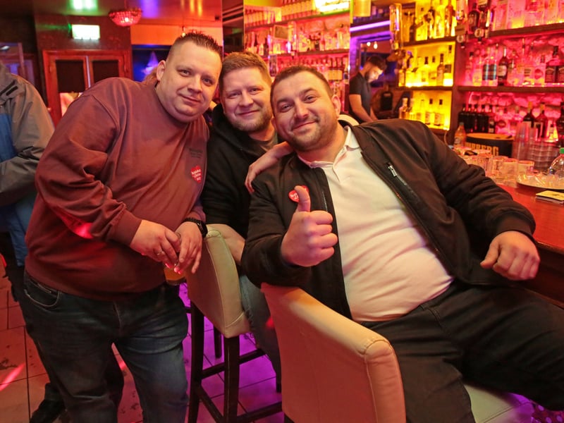 Caption: Maciej Szot, Darek Fryda and Robert Cylbulska Picture: Shelley Corcoran
