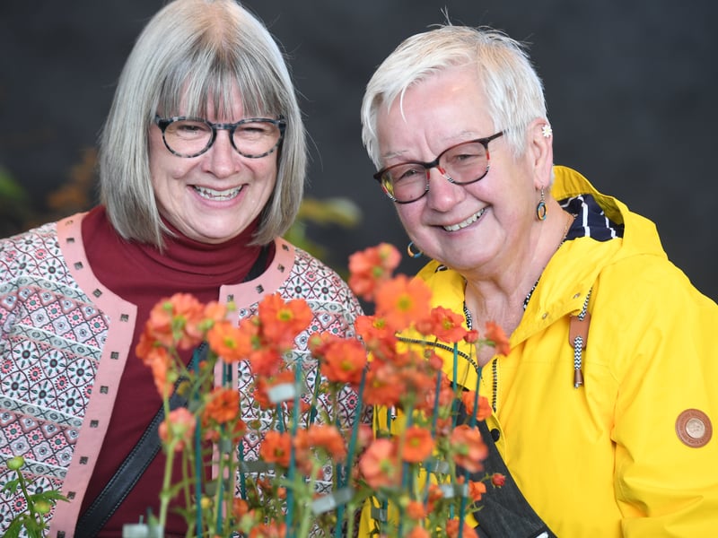 Visitors view the bloom on display in the Grand Floral Hall.