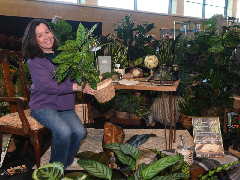 Abbi Dixon from Botanic with her display in the Grand Floral Hall.