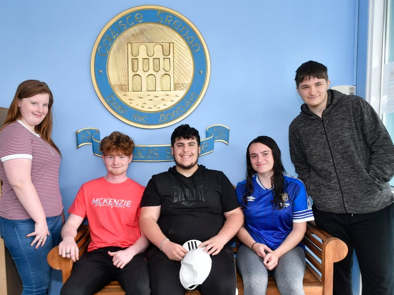 Leaving Certificate students Ciara O'Driscoll, Seán Wemyss, Eoin Mitchell, Casey Nolan and Matthew O'Neill at Grennan College, Thomastown.PICTURE: HARRY REID