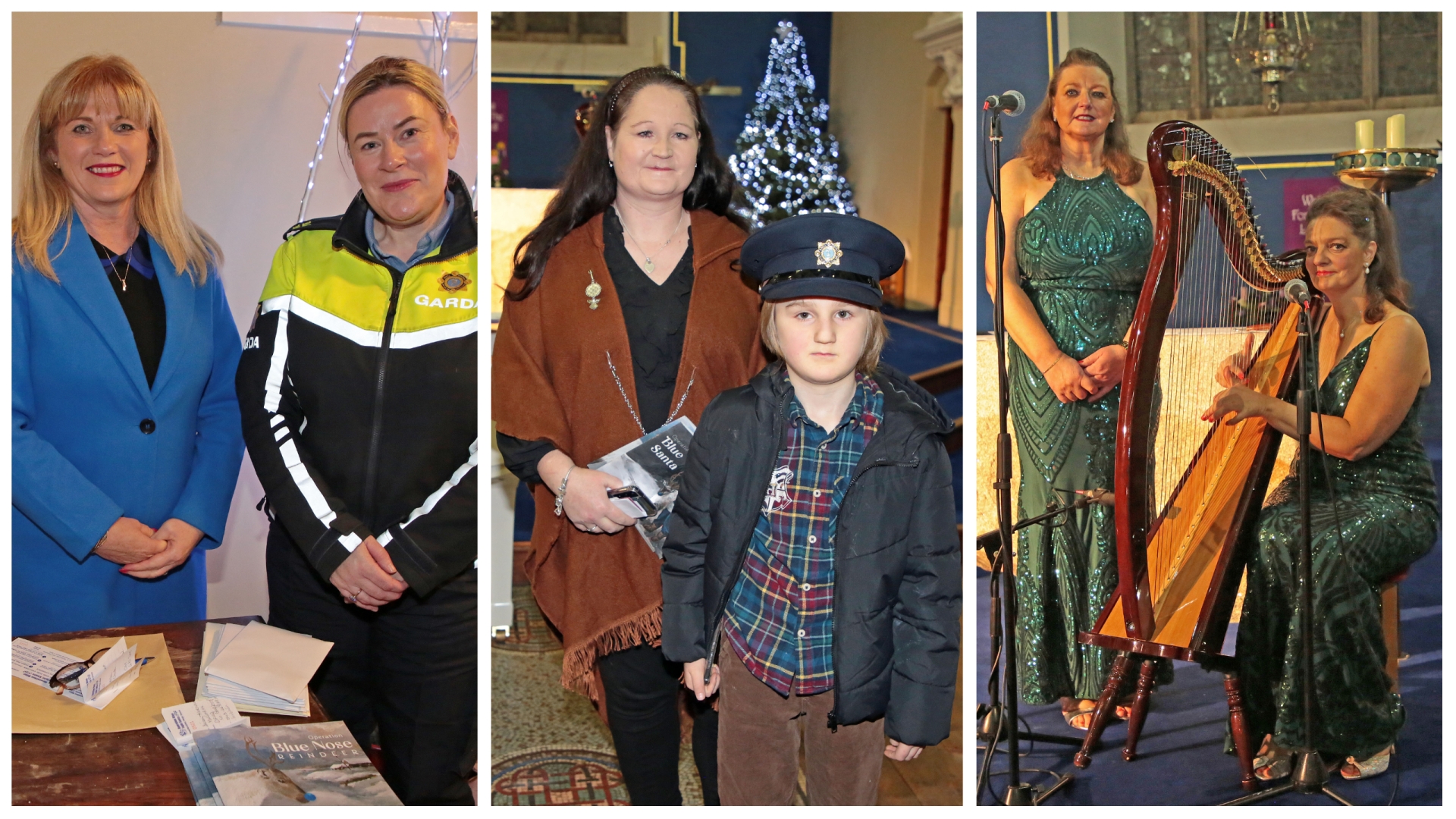 Sunday (December 18) saw St Matthew's Church, Ballymahon provided the most beautiful candlelit setting for Operation Blue Light Santa’s fundraiser.  The Mulligan Sisters Christmas Concert by Candlelight in aid of Little Blue Heroes, Bridgeways Family Resource Centre & Lus na Gréine Family Resource Centre attracted a large and attentive audience. READ MORE BELOW PHOTO The concert was very kindly supported by Creative Ireland. Aideen and Mary Mulligan are sisters from Aughnacliffe, Co Longford. They have been singing together since they were 3 years-old. Mary is a Mezzo Soprano and Aideen is Soprano. They sung in harmony with a wonderful mix of classical , sacred, operatic & Christmas songs. They were accompanied by Pianist Padhraic O’Cuinneagain on grand piano. Padhraic is a lecturer in music in TUI Dublin with over 40 years experience. The audience sung along creating a spectacular festive atmosphere. Ballymahon man, Ray Kenny looking very dapper introduced the pieces of music and expertly explained their origin. John Conlon provided sound and lighting while Mick Conlon captured this outstanding concert by video. Fr Liam Murray and Mary Murtagh decorated the Church to perfection and Kate Connolly Jackson added her magic to the occasion with a stunning display of candles adding to the ambience. PICTURES | Jingle bells and sleigh bells ring at  ‘Operation Blue Light Santa’ Longford Christmas Community Fun Day A free prize draw took place with fabulous prizes donated by Eddie Keenan Electrical, Alison Brad, Sony’s Aromas, Ann Kilduff, Jacinta Brady, Jacinta Dervin and artist Zita McGarry. The Operation Blue Light Santa Team would like to thank County Librarian Martina Needham & Patricia Briody from Ballymahon Library for their invaluable assistance with the organising of the fundraiser and a special thank you to everyone who supported and helped in any way. Our final event takes place in Longford Shopping Centre at 5pm on Wednesday, December 21 with Longford Gospel Choir providing the