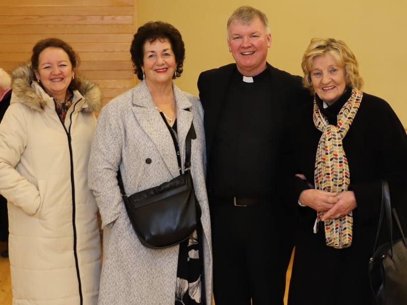 Mella and Evelyn Britton together with Mary Corcoran wishing Fr Niall all the best in his new role as Bishop of Ossory in Kilkenny.