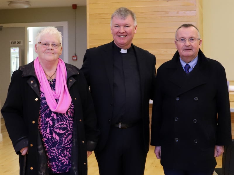 Catherine and Michael McGroary with Fr Niall.