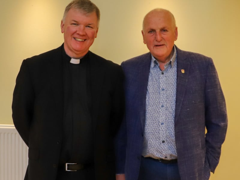 Fr Niall with Cllr Tom Conaghan.