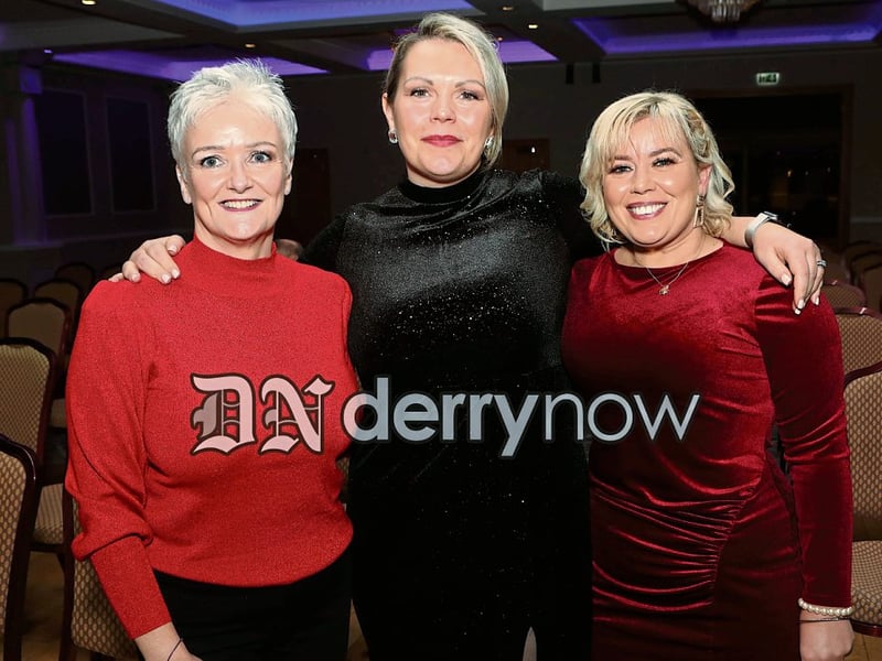Sinead McDaid with Angela Lafferty and Carol Watkins.