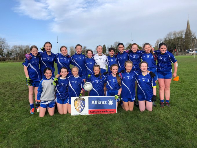 Pic: Under 13 Ladies Football Roinn B Finalists Ballina Primary School.