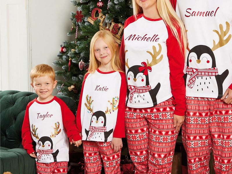 Boux Avenue Snowflake Light Pink Fleece Pyjamas in a Bag, £21 (were £30); Kids Snowflake Light Pink Fleece Pyjamas in a Bag, £11.20 (were £16)