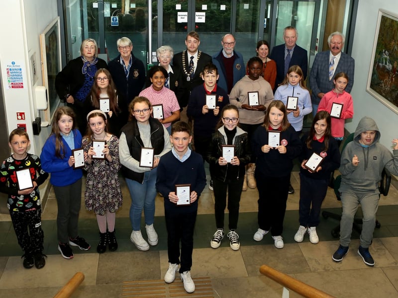 IN PICTURES: Laois schoolchildren winning Lions Peace Poster prizes