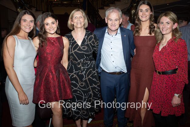 Vincent Henry with his family L. - R. Ruth, Sarah, Julie, Ellen and Rachel at the Tullamore launch of his book One Last Bend in the Bridge House Hotel, Tullamore Ger Rogers Photo.