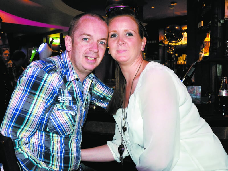 Newly weds Eamon and Francesca McAuley enjoy a night out at Brysons