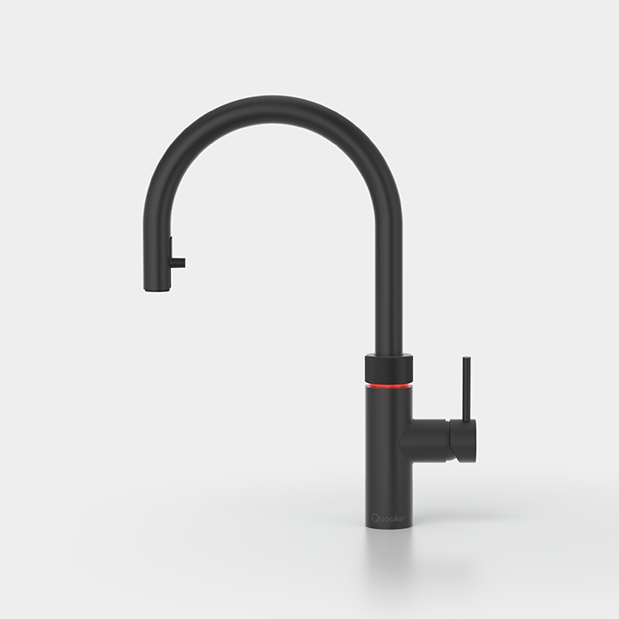 The Quooker taps with Flex spray pull out in Black "The taps that do it all". 