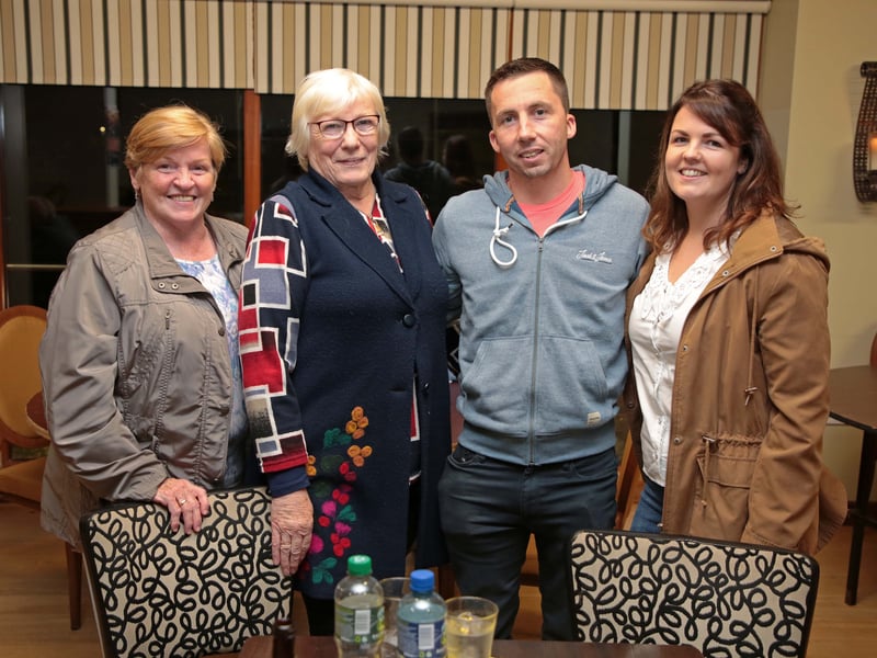 Caption: Bernie Campbell, Margaret O'Hara, Dermot and Lisa O'Hara Picture: Shelley Corcoran 