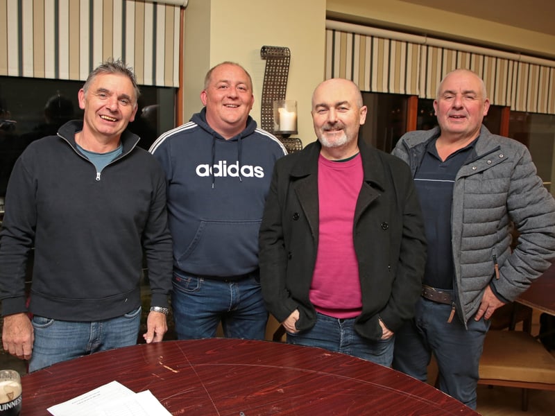 Caption: Brendan Doherty, Mark Monaghan, Cathal Kelly and Damien Doherty Picture: Shelley Corcoran 