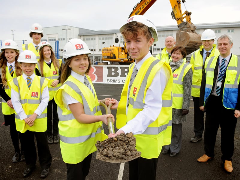 Building work on the school's new sixth form was under way when this photo was taken of pupils from Whitburn CofE Academy in November 2014.