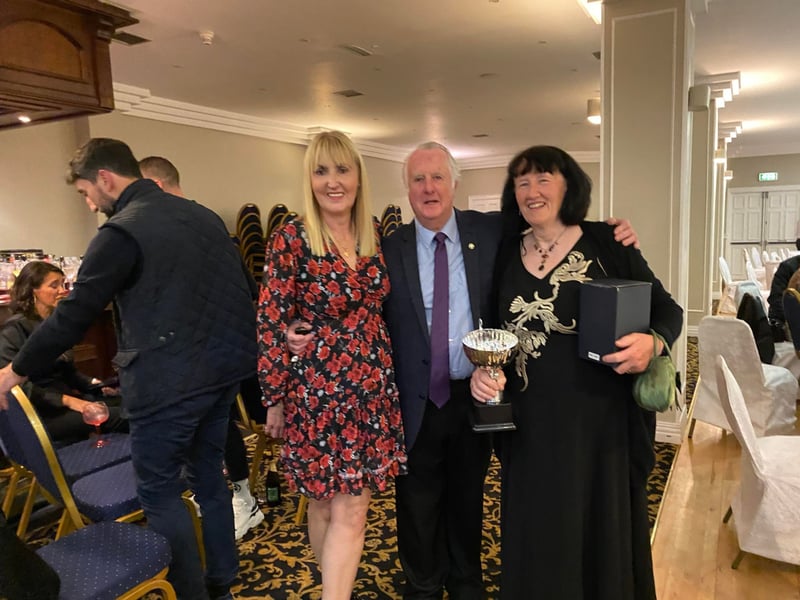 Ann Slevin of Finn Valley with Bernie and Mary O'Callaghan  