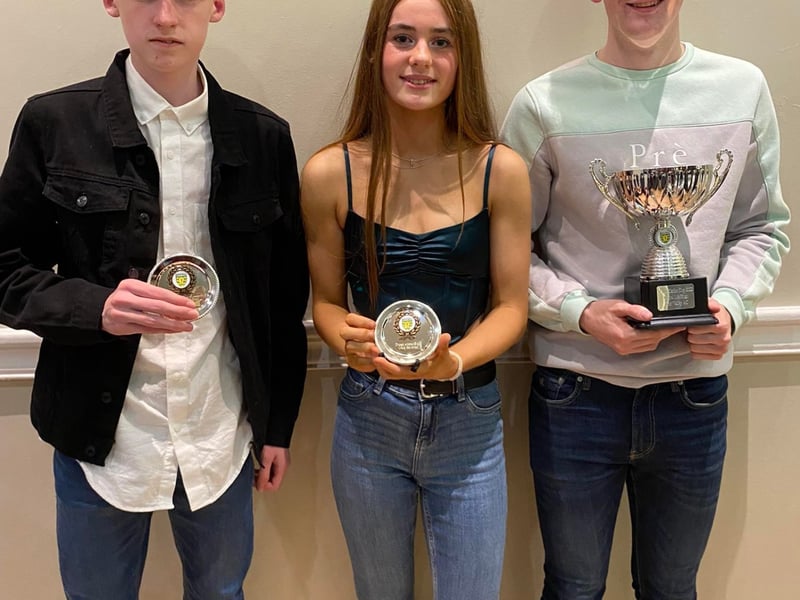 Stephen Slevin, Katie Louise McMonagle and Daniel McHugh of Finn Valley AC  