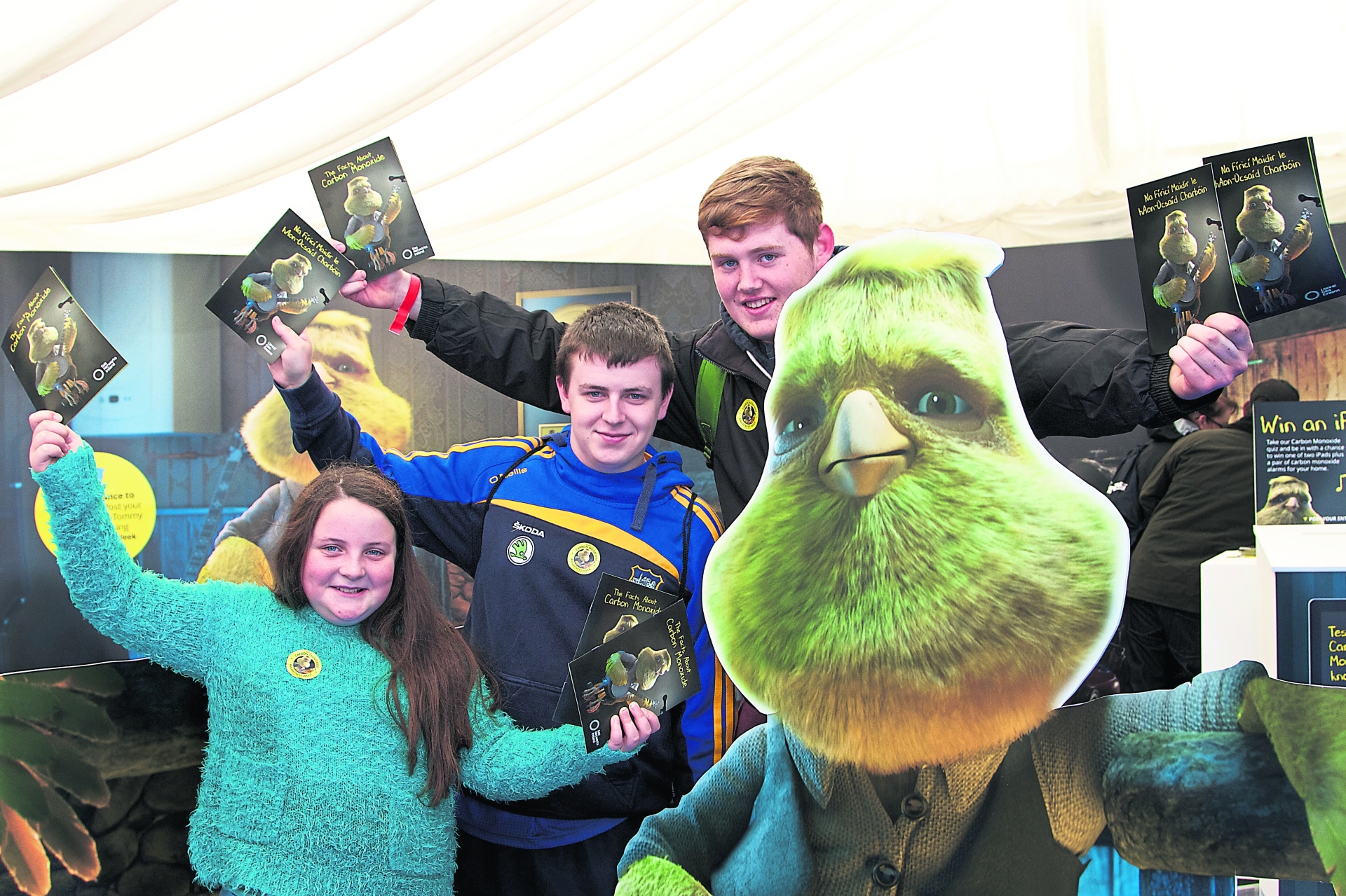 We dug into our archives and found these great photos of Laois hosting the National Ploughing Championships, seven years ago in 2015. Have a look and see who was there. The championships and the World Ploughing Championships take place in Ratheniska next Tuesday to Thursday, September 20 to 22, with a record 300,000 to 450,000 number of people estimated to be coming from far and wide to Laois. Click on NEXT below image for more photographs.    'Carbon Monoxide is Lethal as Hell': Pictured at the Gas Networks Ireland stand at the 2015 National Ploughing Championships were Eva Whelan (10), Paul Booth (16), and Conor Whelan (16) from Co. Laois with Tommy McAnairey helping to educate visitors about the lethal gas carbon monoxide.