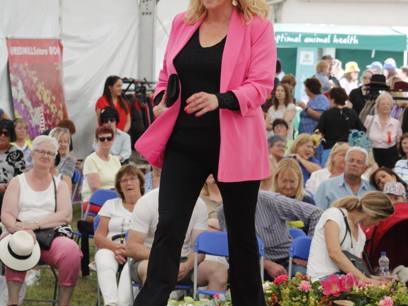 Rachael Kirby, modelling for Pamela Scott at the Iverk Show fashion show. Picture: Joe Cashin