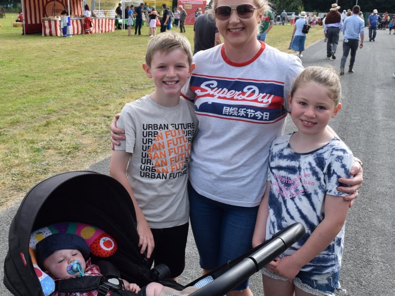 Michelle Kearns with Jack and Katie Kearns. Picture: Joe Cashin