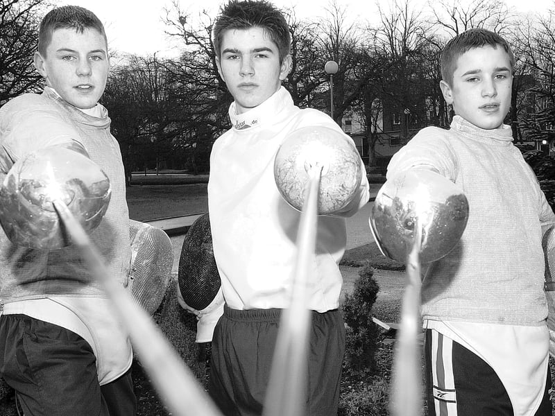 Foyle and Londonderry College students, from left, David Downe, Andrew Fenwick and Steven Fenwick, who have been selected to represent Ireland in the under-17 years international competition in Pisa, Italy. They trio also achieved a qualifying result for the under-17 years World Championships to be held in Turkey in March. (Photo Tom Heaney, nwpresspics)