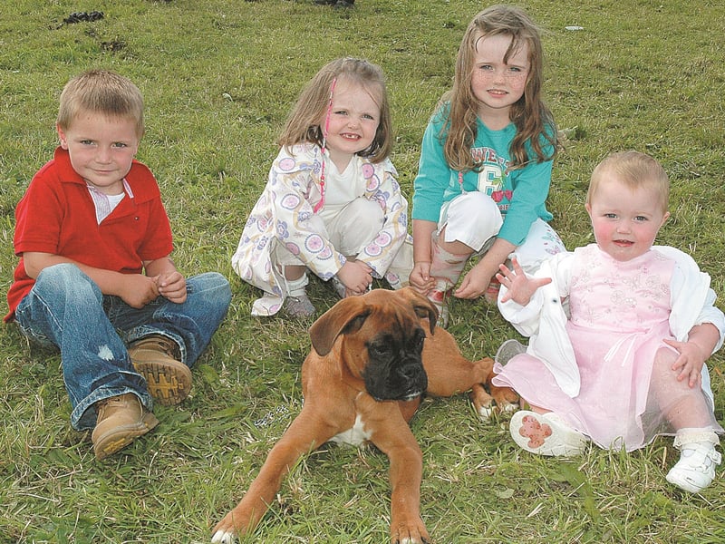 Caption: John Nolan, Ciara, Brianne and Tara Traynor from Kilcock and Ali enjoying the fun at the Colmcille Field Day