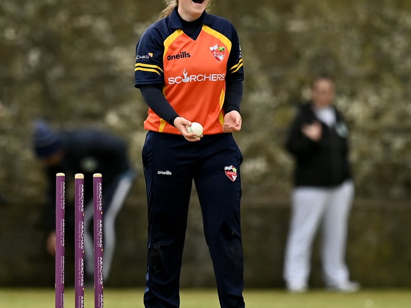 AMY HUNTER Amy Hunter is an Irish cricketer who plays for the Dragons and made history against Zimbabwe last year. Last October, on her 16th birthday, Hunter became the youngest cricketer, male or female, to score a century in a One Day International (ODI) match. Thanks to the significant moment, Hunter was named the Irish Times/Sport Ireland Sportswoman for October 2021.