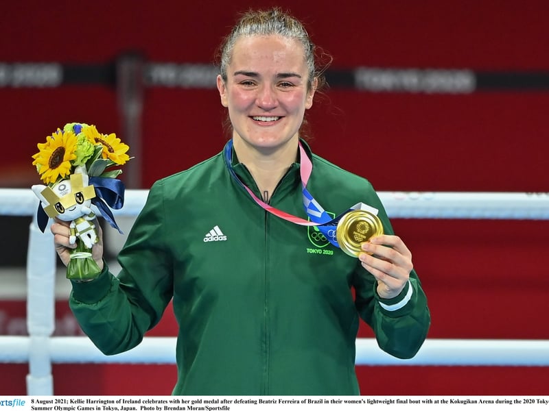 KELLIE HARRINGTON Irish female amateur boxer Kellie Harrington followed in the footsteps of Katie Taylor by winning gold in the lightweight division at the 2020 Olympics in Tokyo. The Dubliner, who also won gold in the lightweight division at the 2018 Women's World Boxing Championships, has once again influenced the next generation of Irish female fighters. Fellow boxers Amy Broadhurst and Lisa O’Rourke have since become world champions this year, mirroring the success of Taylor and Harrington.