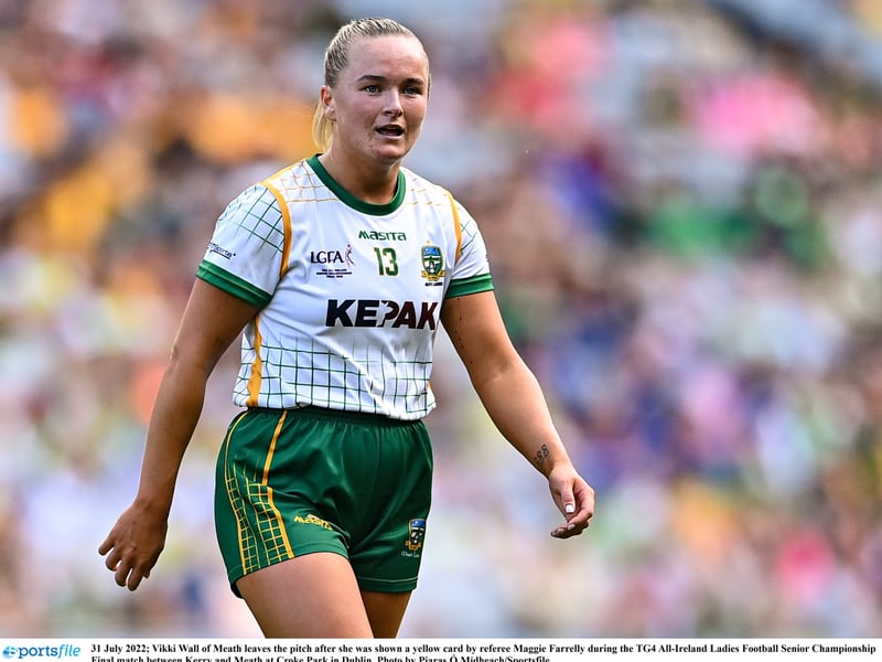 VIKKI WALL Meath GAA star Vikki Wall has set off for Australia to sign a professional contract with AFLW side North Melbourne following her All-Ireland success with the Royal county. The 2021 Footballer of the Year played a key role in helping her county to win back-to-back All-Ireland football titles, overcoming Dublin in 2021 before defeating Kerry in the 2022 senior final. The Dunboyne player scored 0-3 against the Kingdom in this year's Croke Park final.  Wall follows in the footsteps of Mayo football legend Cora Staunton who is going into her seventh season in the AFLW at the age of 40.