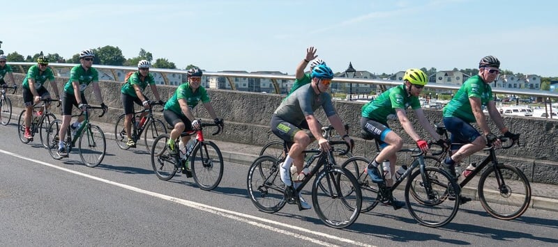 There was huge excitement at the quays in Carrick on Shannon last Saturday afternoon as a large contingent of the Connacht Rugby team and management along with some special guest riders had a stopover at Moon River on their Galway to Sligo Fundraising Cycle #care4claire. For approximately an hour, the cyclists and their support team and met with many of the local young players and signed autographs and jerseys before setting off on the road to Sligo where they finished their 218k trip across the five counties of the province later that evening. Varadkar says IRFU should listen to trans players ‘excluded’ from contact rugby Amongst the large group of cyclists and travelling players were Connacht Head Coach Andy Friend, Ireland playing legends Kieran Marmion and Eric Elwood and former Mayo, Roscommon and Offaly GAA manager John Maughan. The cycle began at The Sportsground in Galway in the early hours of Saturday morning and finished at Sligo RFC. The route took in all five counties with stops in Ballinrobe Co. Mayo, Ballyhaunis Co. Mayo, Frenchpark Co. Roscommon, Carrick-on-Shannon Co. Leitrim, and finally Ross and Claire’s home in Coolaney Co. Sligo, before the final stretch to Sligo RFC. The fundraiser was for 35-year old Sligo native Claire Carpenter who suffered a serious and life-changing event earlier this year. Claire suffered a stroke at her home in Coolaney. 'We don't stand still' on issues of player welfare, World Rugby vows After being rushed to the ICU unit of Beaumont Hospital she was placed in an induced coma for over a week following a life-saving operation. Claire is now thankfully on the road to recovery, however significant funds need to be raised to allow her to continue her rehabilitation in Dun Laoghaire, and eventually lead an independent life at home. Claire’s partner Ross Mannion is a Rugby Participation Officer with Connacht Rugby and was Head Coach of the Connacht Women’s team in 2021. They have three children, Luke (14), Anna (10) and Zach (7).