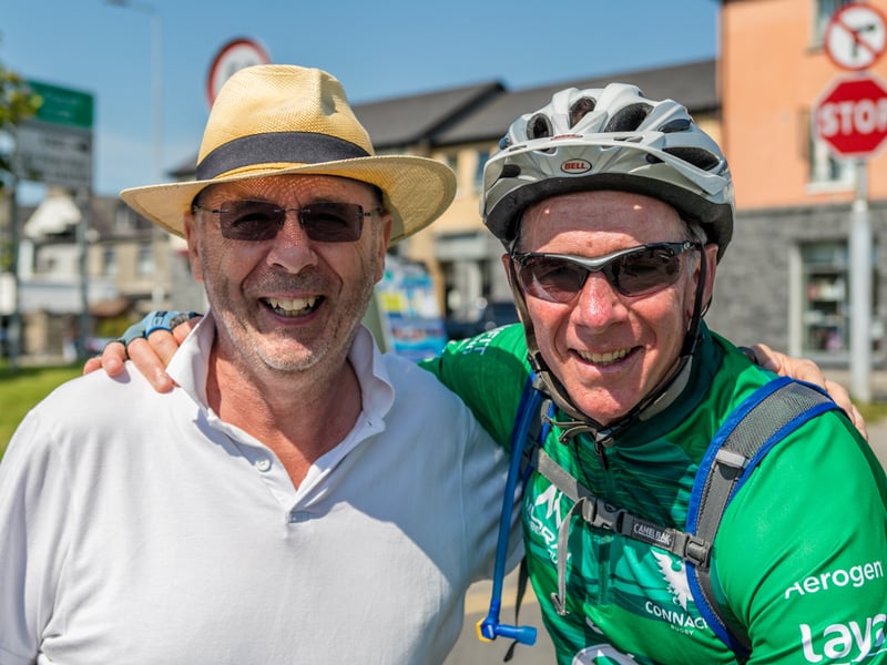 There was huge excitement at the quays in Carrick on Shannon last Saturday afternoon as a large contingent of the Connacht Rugby team and management along with some special guest riders had a stopover at Moon River on their Galway to Sligo Fundraising Cycle #care4claire. For approximately an hour, the cyclists and their support team and met with many of the local young players and signed autographs and jerseys before setting off on the road to Sligo where they finished their 218k trip across the five counties of the province later that evening. Varadkar says IRFU should listen to trans players ‘excluded’ from contact rugby Amongst the large group of cyclists and travelling players were Connacht Head Coach Andy Friend, Ireland playing legends Kieran Marmion and Eric Elwood and former Mayo, Roscommon and Offaly GAA manager John Maughan. The cycle began at The Sportsground in Galway in the early hours of Saturday morning and finished at Sligo RFC. The route took in all five counties with stops in Ballinrobe Co. Mayo, Ballyhaunis Co. Mayo, Frenchpark Co. Roscommon, Carrick-on-Shannon Co. Leitrim, and finally Ross and Claire’s home in Coolaney Co. Sligo, before the final stretch to Sligo RFC. The fundraiser was for 35-year old Sligo native Claire Carpenter who suffered a serious and life-changing event earlier this year. Claire suffered a stroke at her home in Coolaney. 'We don't stand still' on issues of player welfare, World Rugby vows After being rushed to the ICU unit of Beaumont Hospital she was placed in an induced coma for over a week following a life-saving operation. Claire is now thankfully on the road to recovery, however significant funds need to be raised to allow her to continue her rehabilitation in Dun Laoghaire, and eventually lead an independent life at home. Claire’s partner Ross Mannion is a Rugby Participation Officer with Connacht Rugby and was Head Coach of the Connacht Women’s team in 2021. They have three children, Luke (14), Anna (10) and Zach (7).